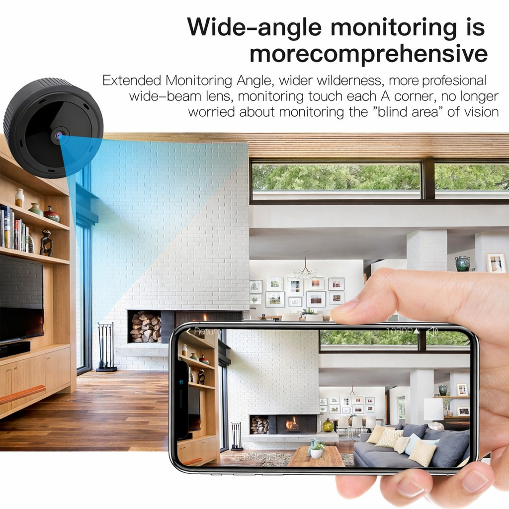 Compact Wi-Fi Security Camera with HD Night Vision