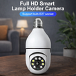360° Wi-Fi Light Bulb Auto-Tracking Security Camera