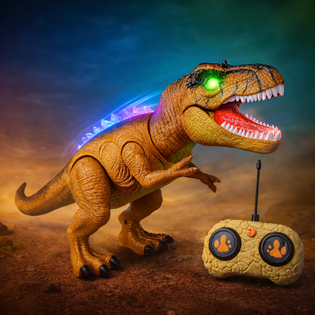 Remote Control Walking Roaring Dinosaur Toy