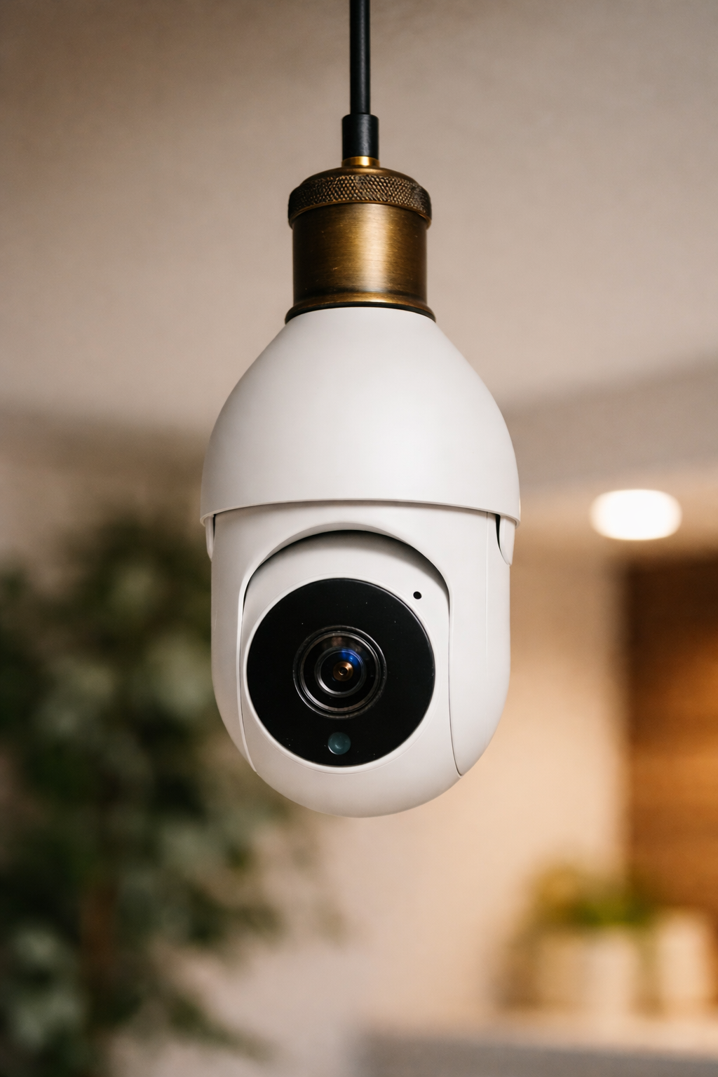 360° Wi-Fi Light Bulb Auto-Tracking Security Camera